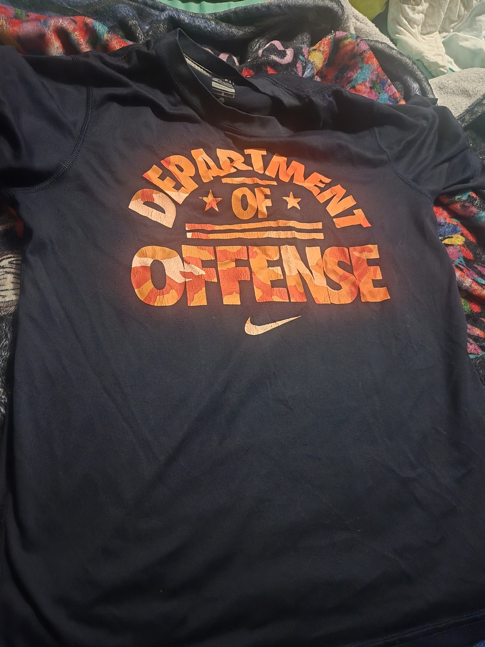 Nike Men’s Navy Short Sleeve 'Department of Offense' Graphic Tee